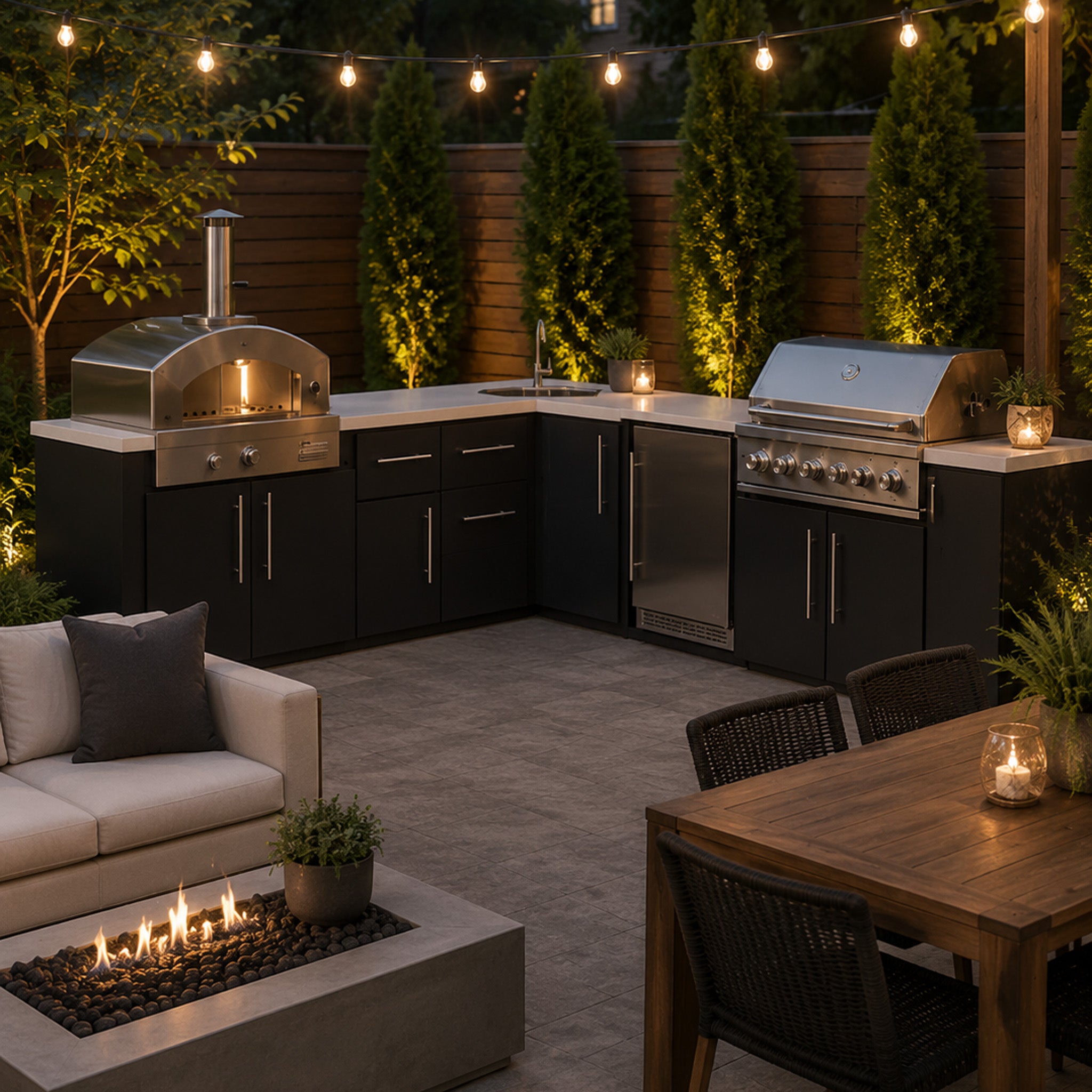 Emory Corner 5-Burner Island Outdoor Kitchen